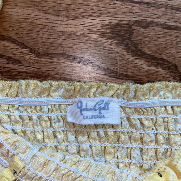 Brandy Melville yellow floral stretch tank - Picture 2 of 3